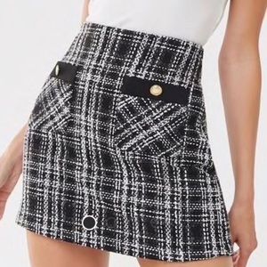 Forever 21 B&W Tweed Skirt